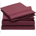 105GSM deep pocket Microfiber Queen Size 4pcs Fitted Bed Sheets Set